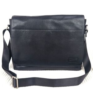 Blackbook Pebble Leather Briefcase‎ Work Bag Adjustable Strap Office Business